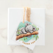 Baby Koala Baby shower Dank u Bedankjes Labels (In situ)