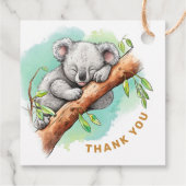 Baby Koala Baby shower Dank u Bedankjes Labels (Achterkant)