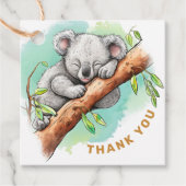 Baby Koala Baby shower Dank u Bedankjes Labels (Voorkant)