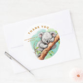 Baby Koala Baby shower Dank u Ronde Sticker (Envelop)