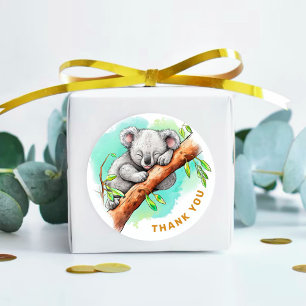 Baby Koala Baby shower Dank u Ronde Sticker
