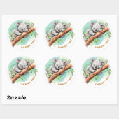 Baby Koala Baby shower Dank u Ronde Sticker (Vel)