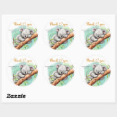 Baby Koala Baby shower Dank u Ronde Sticker (Vel)