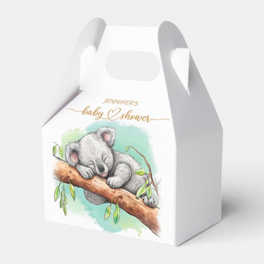 Baby Koala Baby shower Favor Box Bedankdoosjes (Voorkant Zijde)