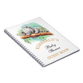 Baby Koala Baby shower Gepersonaliseerd Gastenboek Notitieboek (Rechterzijde)