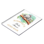 Baby Koala Baby shower Gepersonaliseerd Gastenboek Notitieboek (Linkerzijde)
