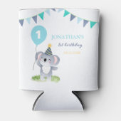 Baby Koala Balloon Party Flag Birthday Blikjeskoeler (Voorkant)