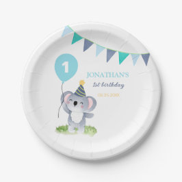 Baby Koala Balloon Party Flag Birthday Papieren Bordje