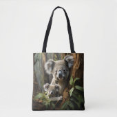 Baby Koala Beer en Mam Tote Bag (Voorkant)