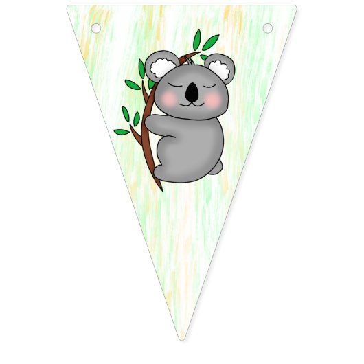 Baby Koala Beer Gepersonaliseerd Baby shower Vlaggetjes (Vijfde vlag)