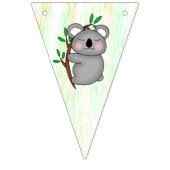Baby Koala Beer Gepersonaliseerd Baby shower Vlaggetjes (Eerste vlag)