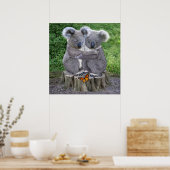 Baby Koala Beer Huggies Poster (Keuken)