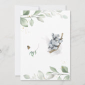 Baby Koala Beer laat Baby shower uitnodigen Kaart (Achterkant)
