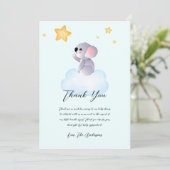 Baby Koala Bereiken voor Star Baby shower Bedankkaart (Staand voorkant)