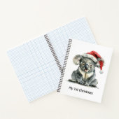 baby koala draagt kerstmis pet, aanpasbaar notitieboek (Binnen)
