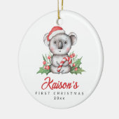 Baby Koala Eerste Kerst Aangepaste Keramische Orna Keramisch Ornament (Links)