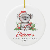 Baby Koala Eerste Kerst Aangepaste Keramische Orna Keramisch Ornament (Achterkant)