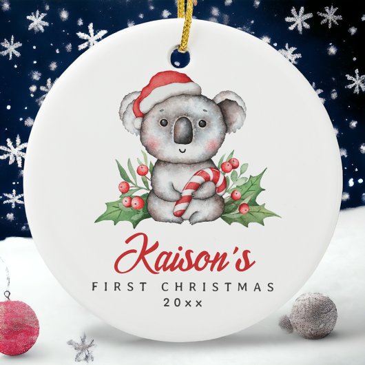 Baby Koala Eerste Kerst Aangepaste Keramische Orna Keramisch Ornament