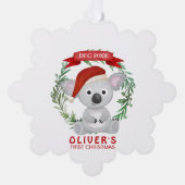 Baby Koala Eerste Kerstmis Ornament Kaart (Voorkant)