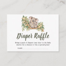 Baby Koala Eucalyptus Baby Shower Luier Raffle