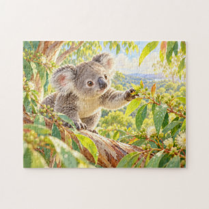 Baby Koala Eucalyptus Natuur Kunst Legpuzzel