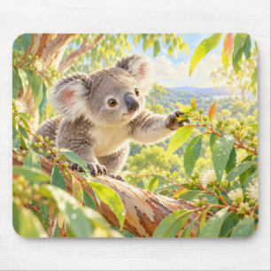 Baby Koala Eucalyptus Natuur Kunst Muismat