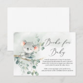 Baby koala groene eucalyptusbladeren Boeken voor B Informatiekaartje (Voorkant / Achterkant)