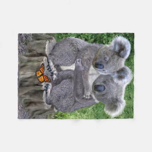 BABY KOALA HUGGIES FLEECE DEKEN (Voorkant (Horizontaal))