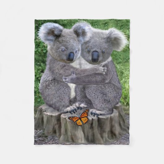 BABY KOALA HUGGIES FLEECE DEKEN (Voorkant)