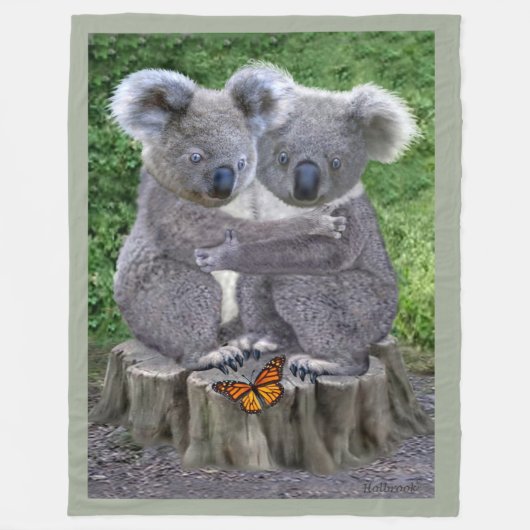 BABY KOALA HUGGIES FLEECE DEKEN (Voorkant)