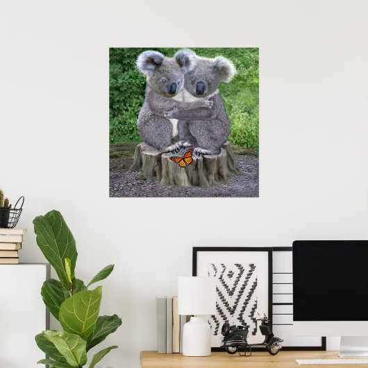 BABY KOALA HUGGIES POSTER (Thuiskantoor)