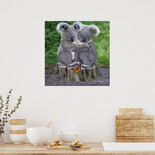 BABY KOALA HUGGIES POSTER (Keuken)