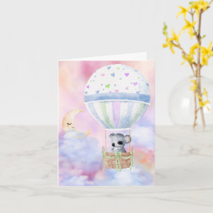 Baby Koala in heteluchtballon gefeliciteerd Kaart