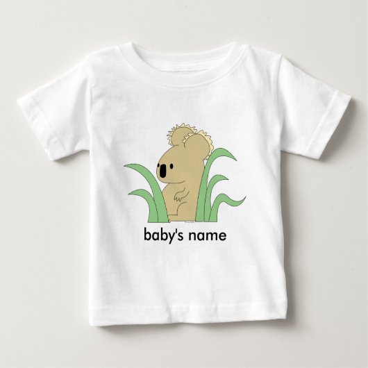 baby koala in t-shirt met eucalyptus (Voorkant)