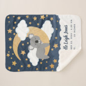 Baby Koala Moon Baby Sherpa Blanket Sherpa Deken (Voorkant (horizontaal))