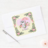 Baby Koala Persoonlijke ursery Vierkante Sticker (Envelop)