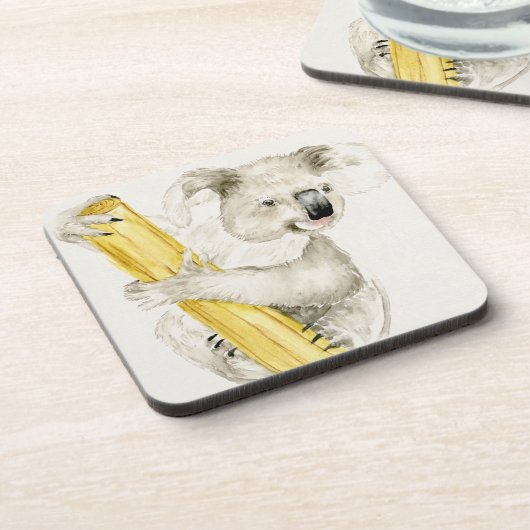 Baby Koala | Schuine en gier Bier Onderzetter (Linkerzijde)