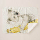 Baby Koala | Schuine en gier Sherpa Deken (Voorkant (horizontaal))