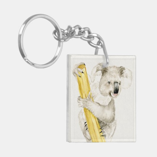 Baby Koala | Schuine en gier Sleutelhanger (Voorkant Links)