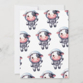 Baby Koe Astronaut 1e Verjaardag Kaart (Achterkant)