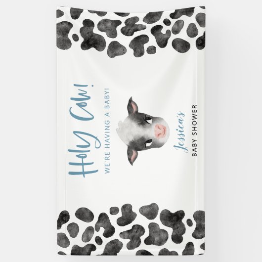 Baby Koe Baby shower Banner (Verticaal)