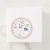 Baby Koe Bloemenkalf Welkom Baby shower Party Bedankjes Labels (In situ)