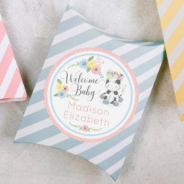 Baby Koe Bloemenkalf Welkom Baby shower Party Ronde Sticker
