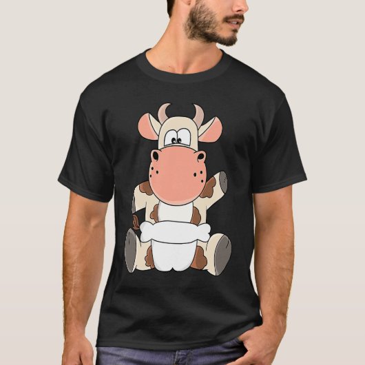 Baby Koe Calf met luiers T-shirt (Voorkant)