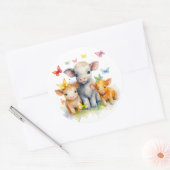 Baby Koe en Vlinder Stickers (Envelop)