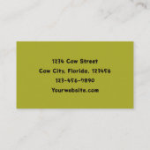 Baby Koe groene gras Boerderij Visitekaartje (Achterkant)