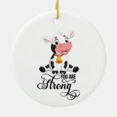 Baby Koe Je bent sterk Keramisch Ornament (Achterkant)
