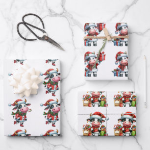 Baby Koe (Kalf) Kerst Kinder Inpakpapier Vel