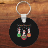 Baby Koe Kerstmis Sleutelhanger (Voorkant)