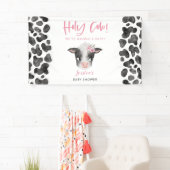 Baby Koe Meisje Baby shower Banner (Insitu)